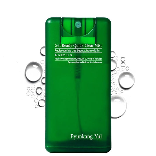 Pyunkang Yul PKY Ultimate Get Ready Quick Clear Mist – Beruhigendes Gesichtsspray mit Cica & Teebaumöl für empfindliche Haut, 15 ml