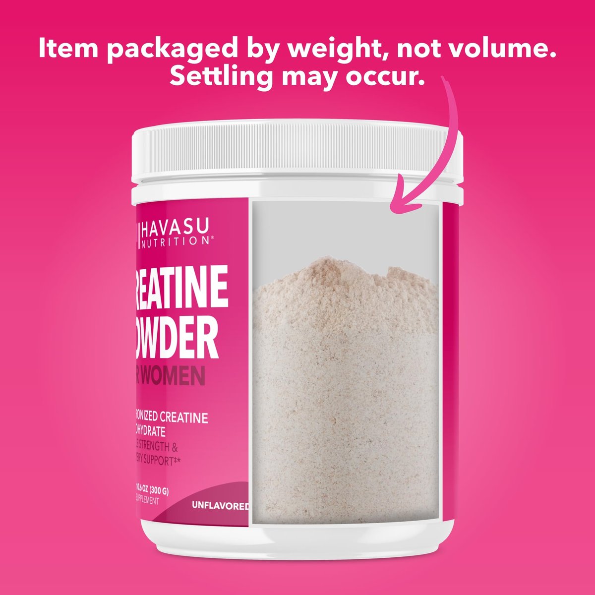 Creatin für Frauen - Speziell für Frauen entwickelt - 3g mikronisiertes Creatin-Monohydrat pro Portion zur Unterstützung von Energie, fettfreier Muskelmasse und geistiger Klarheit - ungesüßt, vegan, nicht-GVO, 100 Portionen