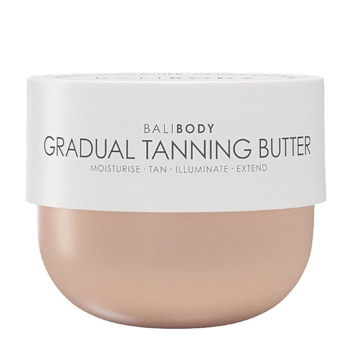 Bali Body Gradual Tanning Butter – Selbstbräuner Körperbutter für einen natürlichen, streifenfreien Teint – Aufbaubarer Glow – Sonnenloser Bräuner, tierversuchsfrei, ungiftig (200 ml/6,76 fl oz)