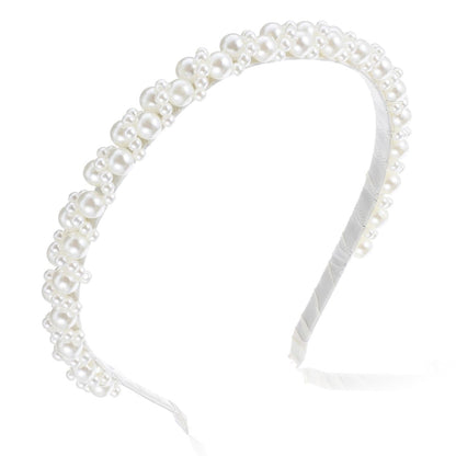 LLOUSSAK Perlen-Stirnband für Mädchen und Frauen – Elegantes Haarband mit Perlen für Hochzeit, Geburtstag und Fotografie