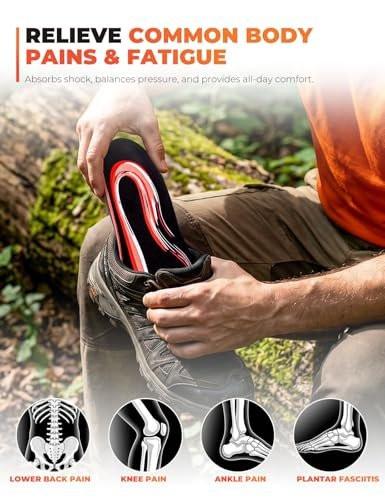 Plantarfasziitis Einlegesohlen Herren: Fußgewölbeunterstützung Einlegesohlen Damen Herren - Sport Schuh Einlagen - Orthopädische Arbeitsschuheinlagen für hohes Fußgewölbe - Plattfüße - Schmerzlinderung [1 Paar] (Herren 9-10.5/Damen 10-11.5)