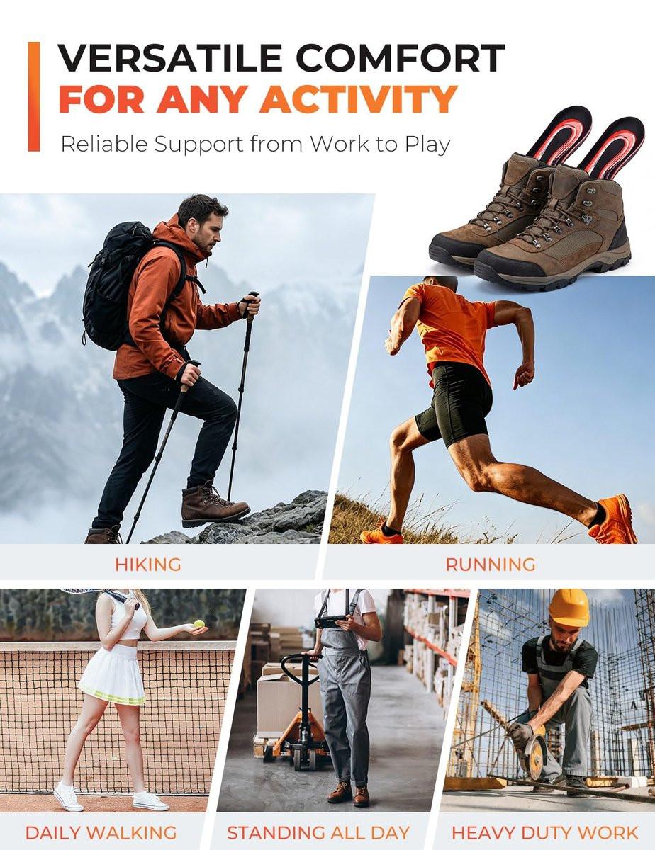 Plantarfasziitis Einlegesohlen Herren: Fußgewölbeunterstützung Einlegesohlen Damen Herren - Sport Schuh Einlagen - Orthopädische Arbeitsschuheinlagen für hohes Fußgewölbe - Plattfüße - Schmerzlinderung [1 Paar] (Herren 9-10.5/Damen 10-11.5)