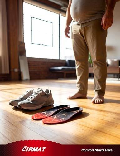 Hohe Fußgewölbe Stützeinlagen für Männer und Frauen – Plantarfasziitis Einlegesohlen für Arbeitsschuhe und Alltag – Stoßdämpfend (S) 100+ kg
