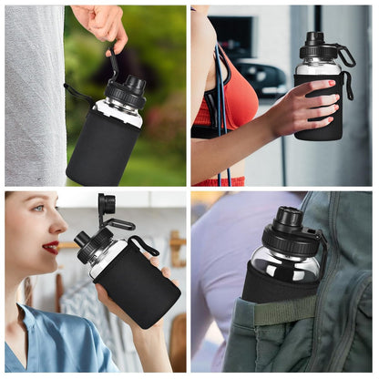 BNCWCQZ Glas-Shakerflasche 22oz – BPA-freie, geruchslose Shakerflasche mit 304 Edelstahlkugel und abnehmbarer Reinigungsbürste für Fitness-Proteinshakes (1er-Pack)