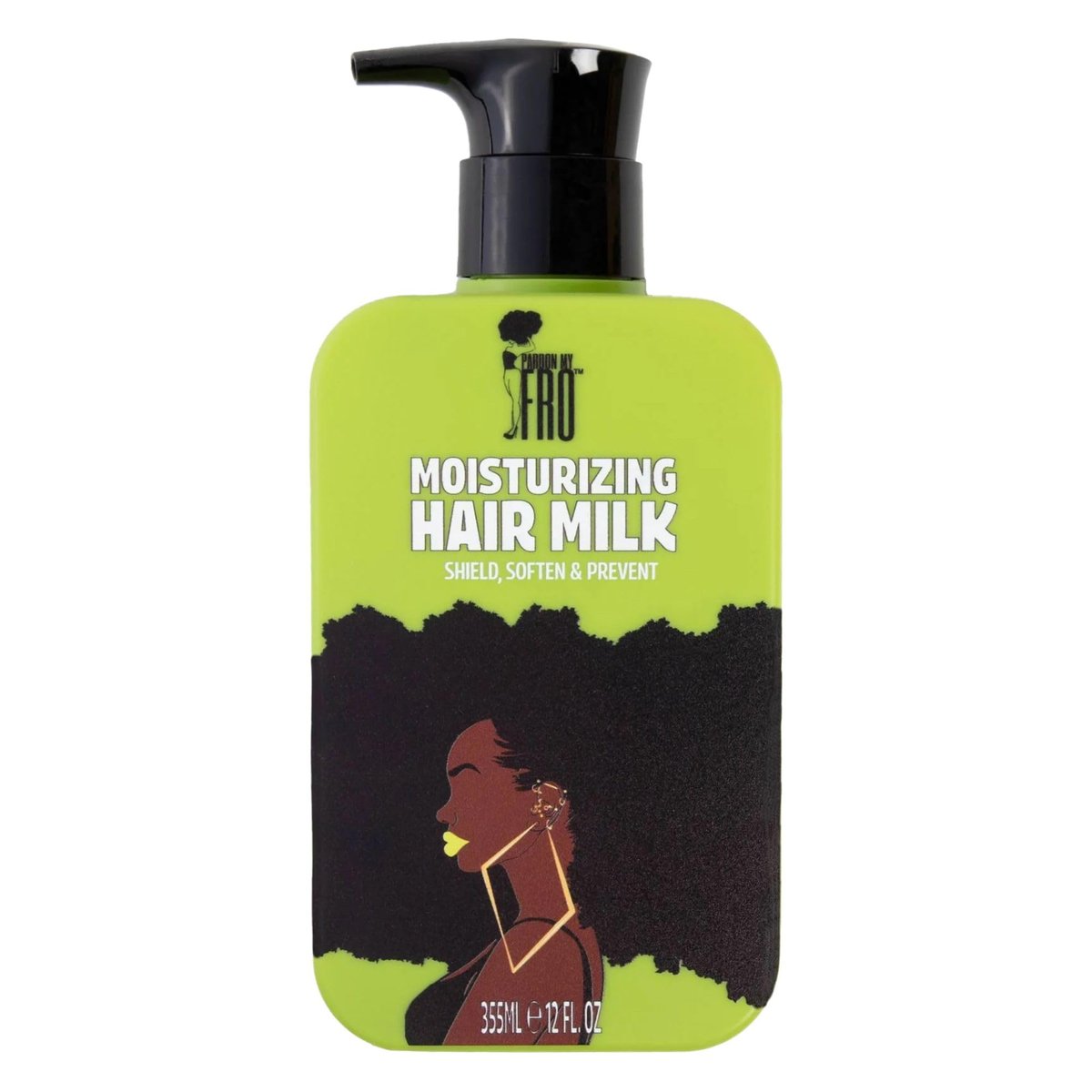 Pardon My Fro Feuchtigkeitsspendende Haarmilch – Leave-In Conditioner für lockiges, krauses und welliges Haar, Frizz-Kontrolle, entwirrt, macht Locken weich, verbessert die Kämmbarkeit, leichte Formel – 355 ml