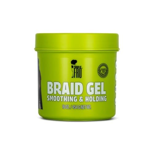 Pardon My Fro Braiding Gel - Starker Halt, Glanz & Kantenfixierung für Zöpfe, Twists, Locken und Dreads - Definiert, spendet Feuchtigkeit, sorgt für Griffigkeit und langanhaltendes Styling mit festem Halt - 473 ml