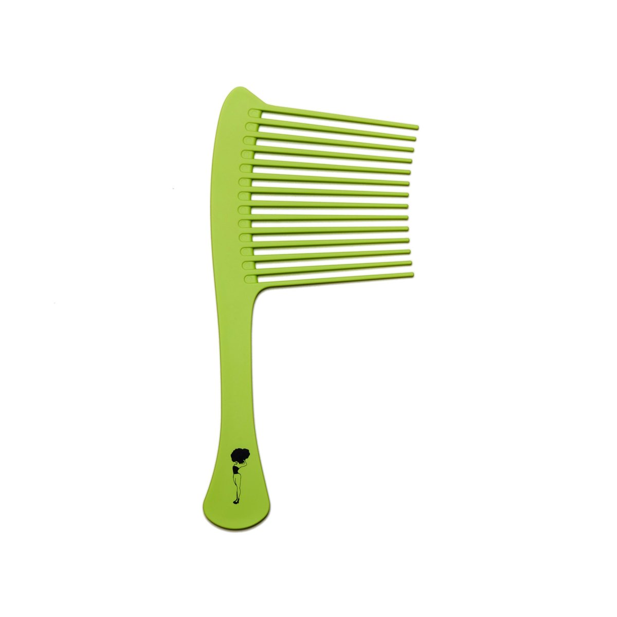 Pardon My Fro Breiter Zahnkamm – Entwirrt lockiges, dickes & nasses Haar, minimiert Haarbruch, bequemer Griff für einfaches Styling, ideal für Afro-, welliges & strukturiertes Haar – reisefreundlich, leicht – Grün