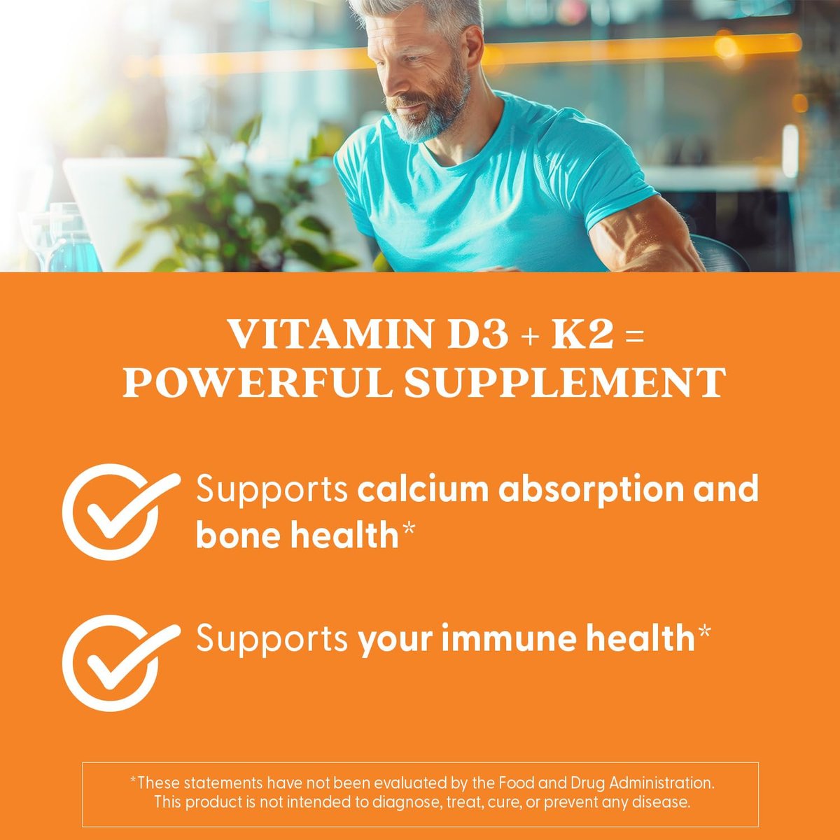 Doctor's Best Vitamin D3 & K2 Supplement - 5000 IU D3 + MK-7 K2, 60 Kapseln - Knochengesundheit, glutenfrei, nicht-GVO, vegetarisch