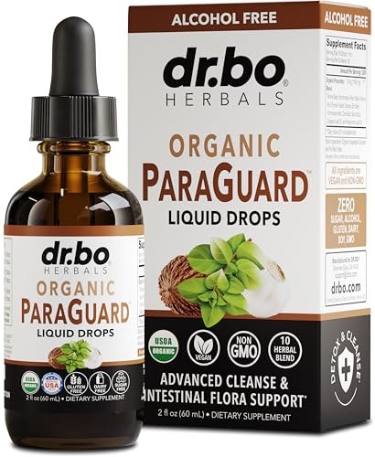 ParaGuard Cleanse Liquid Organic Detox – Organischer Darmreiniger für Menschen mit Schwarznuss, Wermut, Nelke & Oregano Tinktur – Natürliche Kräuter-Darmreinigung 60 ml