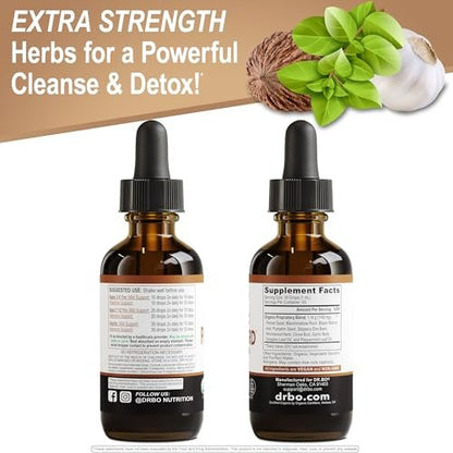 ParaGuard Cleanse Liquid Organic Detox – Organischer Darmreiniger für Menschen mit Schwarznuss, Wermut, Nelke & Oregano Tinktur – Natürliche Kräuter-Darmreinigung 60 ml