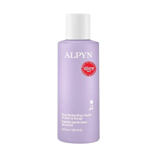 Alpyn Beauty Pore Perfecting Liquid Toner mit 2% BHA & Borretsch – Flüssiger Peeling-Toner zur Verkleinerung der Poren, Beruhigung & Wiederherstellung des natürlichen pH-Werts der Haut | 120 ml