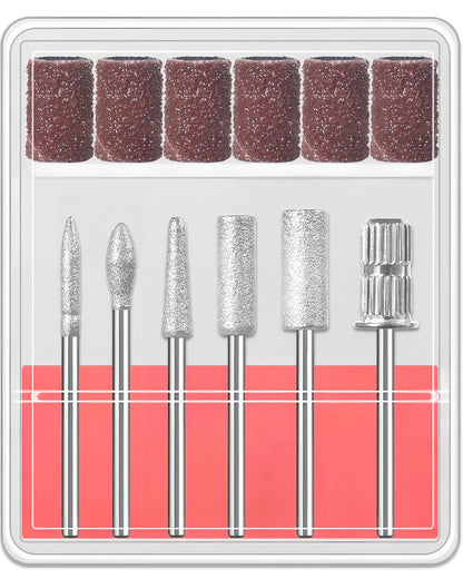 6-teiliges Nagelbohrer-Set, 3/32 Zoll, professionelle Nagelbohrer für Maniküre und Pediküre