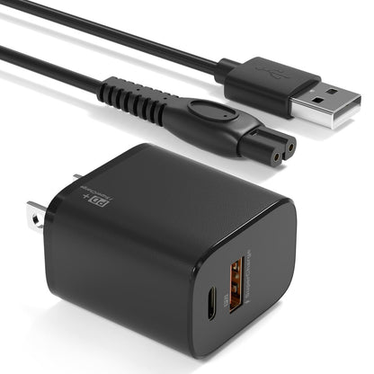BIYTC 5V USB-Ladekabel kompatibel mit Philips Norelco QP2724, MG5910, MG9525, MG7910, MG9510, MG9520, PQ888, PQ889, OneBlade, Shaver 2400, 3600