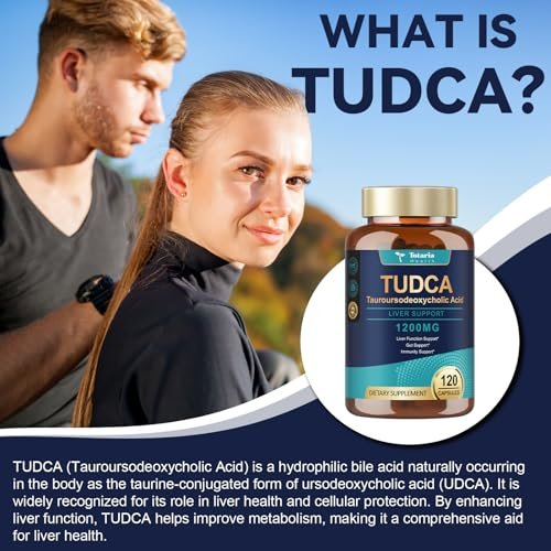 Totaria TUDCA Gallensalze 1200 mg (Tauroursodeoxycholsäure), 120 Kapseln, Hochreines TUDCA Leberpräparat, Leber- und Gallenblasenreinigung & Reparatur, Vegan