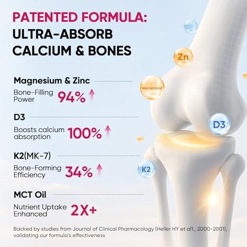 Venture Pal Vitamin D3 10000 IE & K2 (MK-7) 200 mcg mit Magnesium, MCT-Öl, Zink – Zuckerfreies flüssiges Vitamin D für Knochen, Stimmung & Immunsystem – 2 FL OZ, 69 Tage
