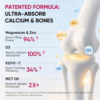 Venture Pal Vitamin D3 10000 IE & K2 (MK-7) 200 mcg mit Magnesium, MCT-Öl, Zink – Zuckerfreies flüssiges Vitamin D für Knochen, Stimmung & Immunsystem – 2 FL OZ, 69 Tage