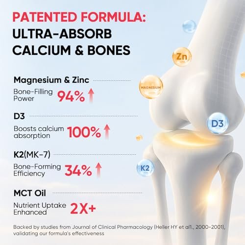 Venture Pal 5-in-1 Vitamin D3 10000 IE & K2 als MK-7 200mcg mit Magnesium, MCT-Öl, Zink, Zuckerfreies Vitamin-D-Liquid für maximale Aufnahme – Knochen-, Stimmungs- und Immununterstützung – 60 ml, 67 Tage
