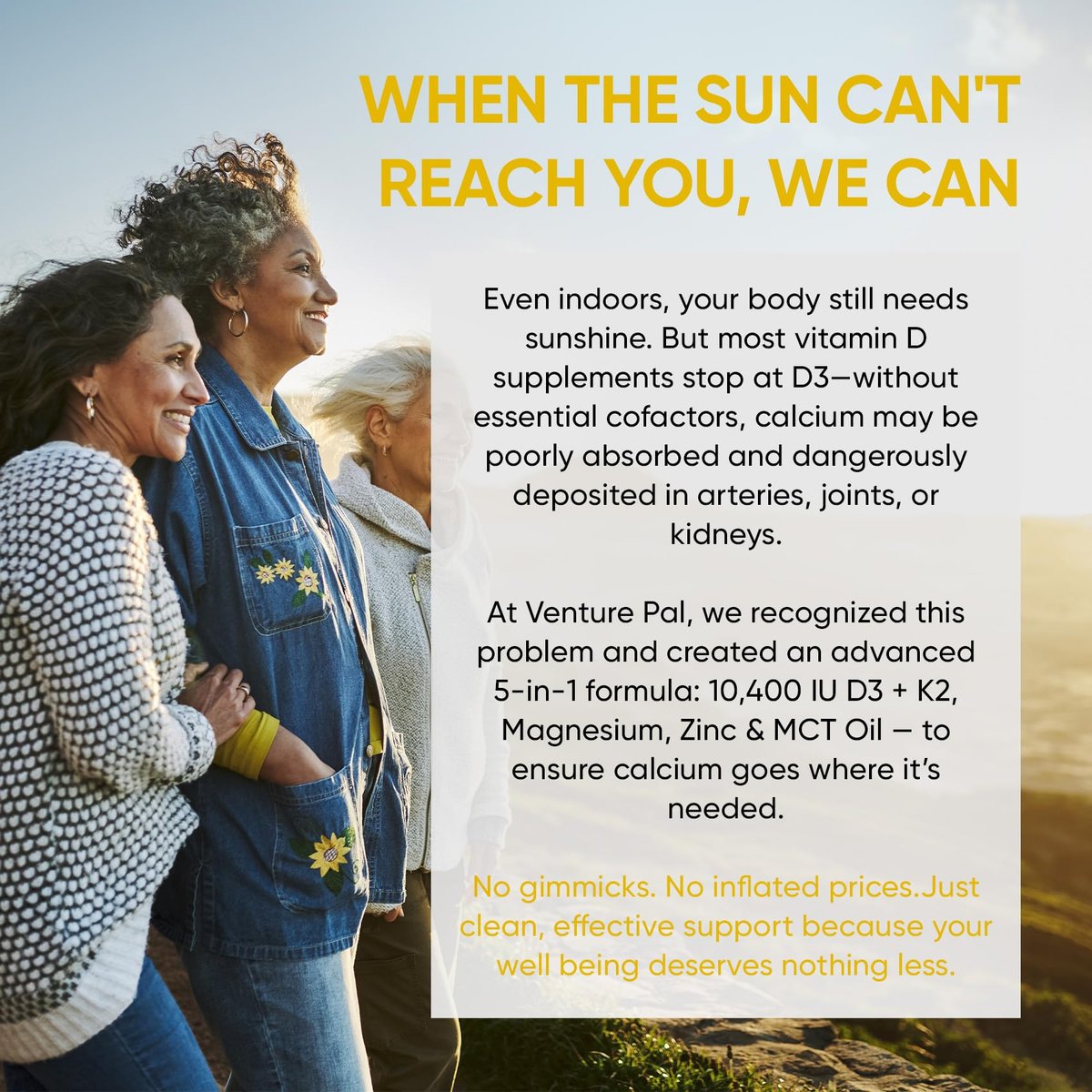 Venture Pal 5-in-1 Vitamin D3 10000 IE & K2 als MK-7 200mcg mit Magnesium, MCT-Öl, Zink – Zuckerfreies Vitamin-D-Liquid für maximale Aufnahme – Knochen-, Stimmungs- und Immununterstützung – 60 ml, 66 Tage