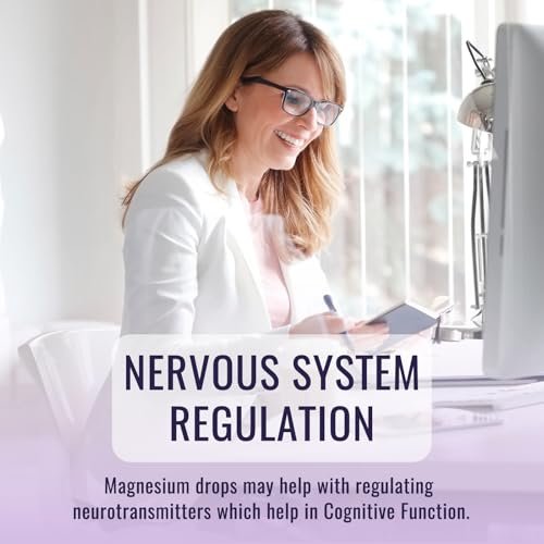 Dilib Magnesium Glycinat Flüssig 500mg mit Vitamin B6, Ashwagandha, L-Theanin, Kamille – Hochdosiertes Magnesiumpräparat für Schlaf, Stress, Energie, Stimmung – Kirschgeschmack – 60 ml