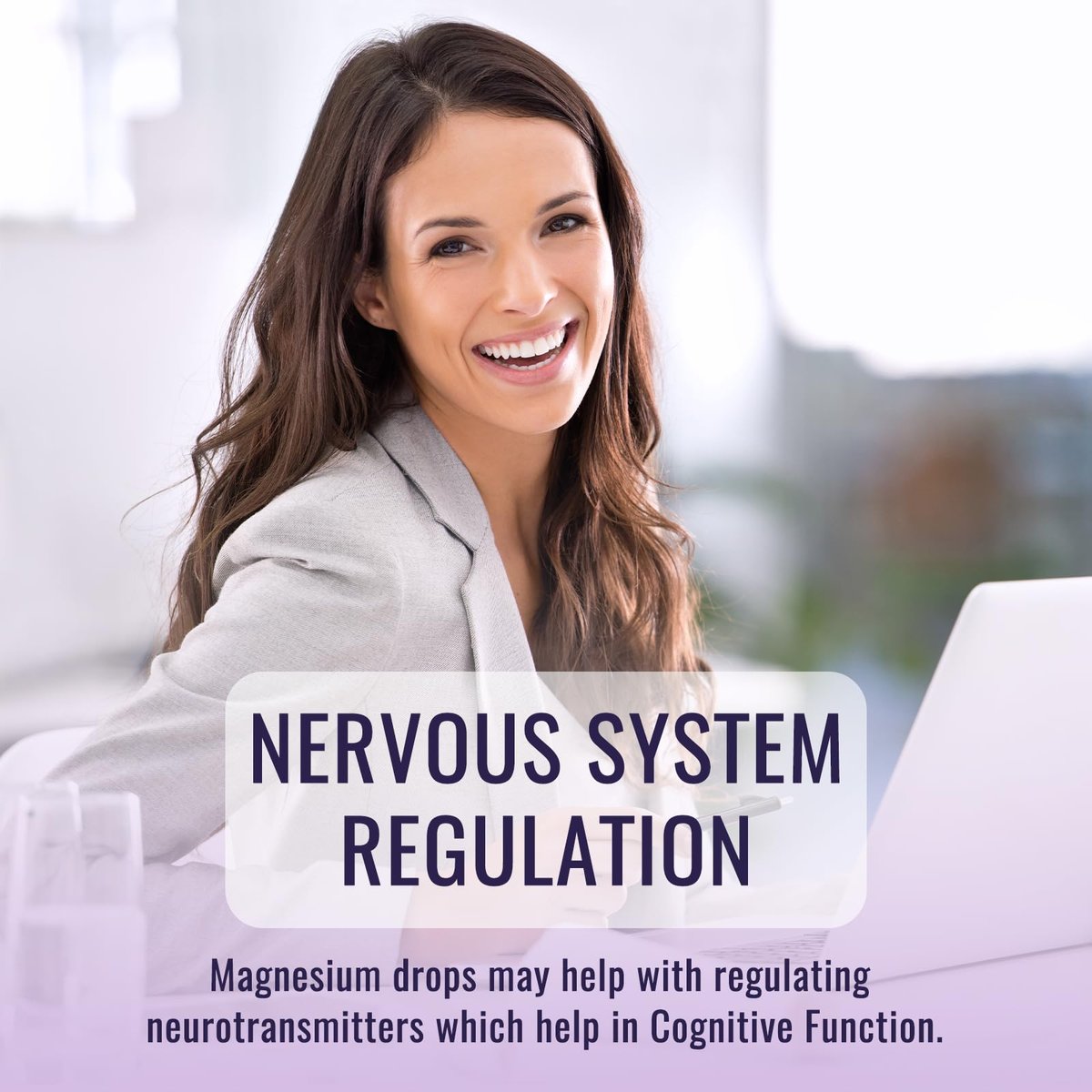 Dilib Magnesium Glycinat Flüssige Tropfen 500mg mit Vitamin B6, Ashwagandha, L-Theanin, Kamille – Hochdosiertes Magnesiumpräparat für Schlaf, Stress, Energie & Stimmung – Traubengeschmack, 60 ml