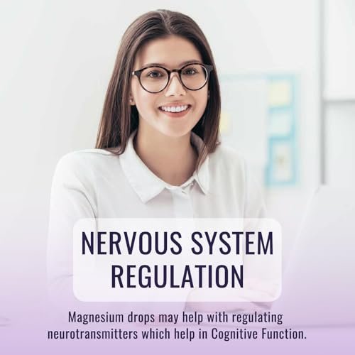 (2er-Pack) Magnesiumglycinat Flüssig Tropfen 500mg, mit Vitamin B6, Ashwagandha, L-Theanin, Kamille – Hochabsorbierendes Magnesiumpräparat für Schlaf, Stress, Energie – Pomegranate Geschmack