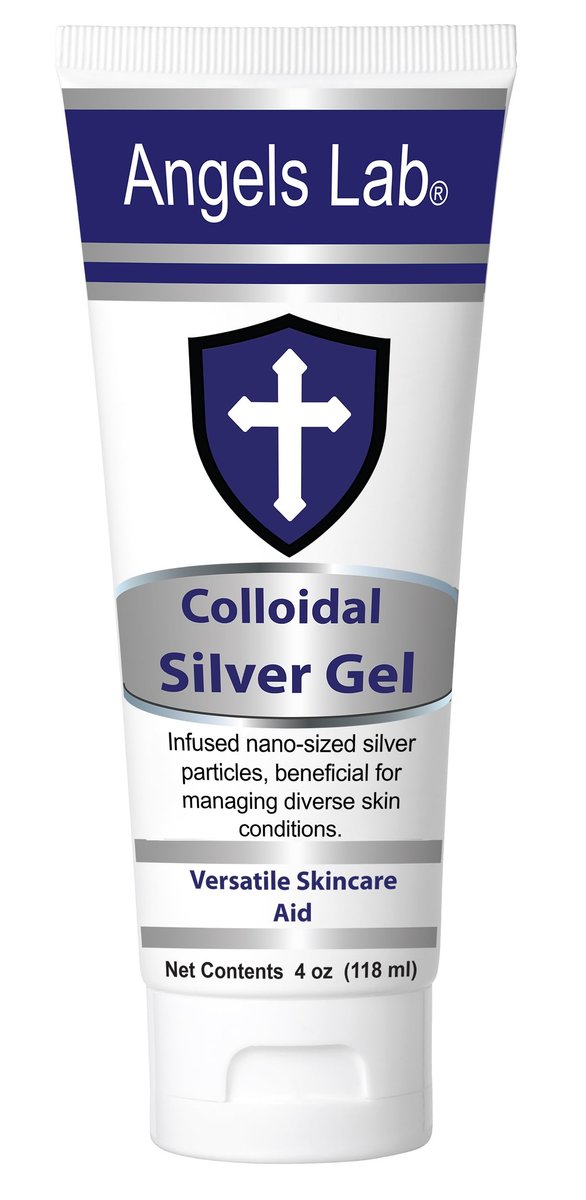Angels Colloidal Silber Gel Nano Silber Gel Wundpflege – Ungeruchsheilende Salbe für Verbrennungen, Sonnenbrand und gereizte Haut – 118ml Formel