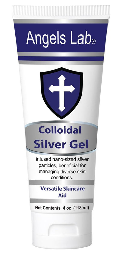 Angels Colloidal Silber Gel Nano Silber Gel Wundpflege – Ungeruchsheilende Salbe für Verbrennungen, Sonnenbrand und gereizte Haut – 118ml Formel