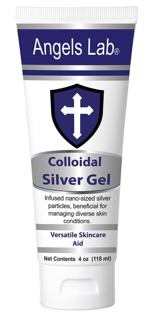 Angels Colloidal Silber Gel Nano Silber Gel Wundpflege – Ungeruchsheilende Salbe für Verbrennungen, Sonnenbrand und gereizte Haut – 118ml Formel