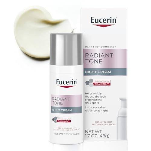 Eucerin Radiant Tone Nachtcreme – Dunkle Flecken Korrektor mit Thiamidol, Nachtfeuchtigkeitscreme für das Gesicht, 1,7 Flasche