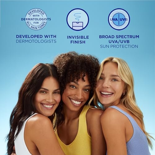 Coppertone Every Tone Invisible Finish Brightening UV Defense Gesichtssonnencreme SPF 60+ mit Niacinamid, Leicht, Klare Sonnencreme für alle Hauttöne, 1,7 Fl Oz Pumpflasche