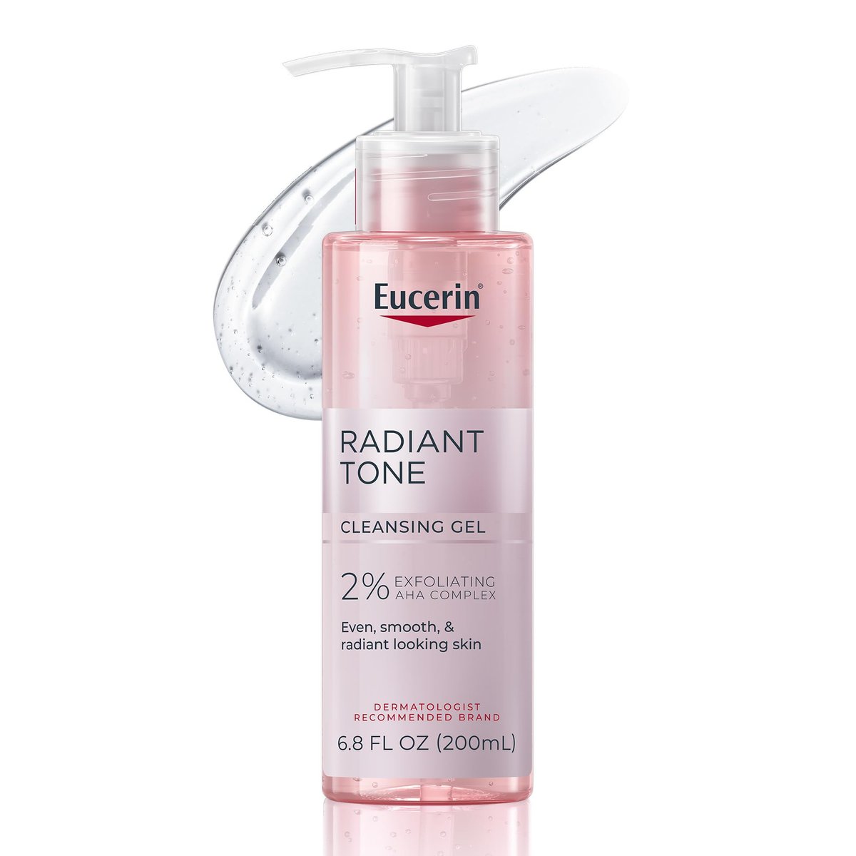 Eucerin Radiant Tone Gesichtsreiniger Gel mit 2% exfolierendem AHA-Komplex, sanfte Gesichtsreinigung, 200 ml Flasche