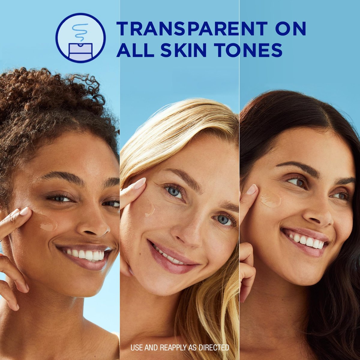 Coppertone Every Tone Invisible Finish Hydrating UV Defense Gesichtssonnencreme LSF 60+ mit Ceramiden – Leicht, unsichtbarer Schimmer für alle Hauttöne, 50 ml Pumpflasche