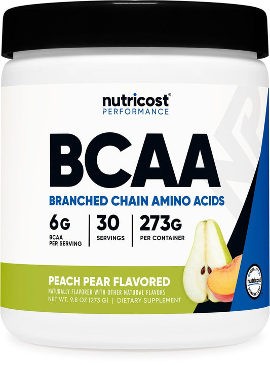 Nutricost BCAA Pulver 2:1:1 (Pfirsich-Birne, 30 Portionen) - Verzweigtkettige Aminosäuren