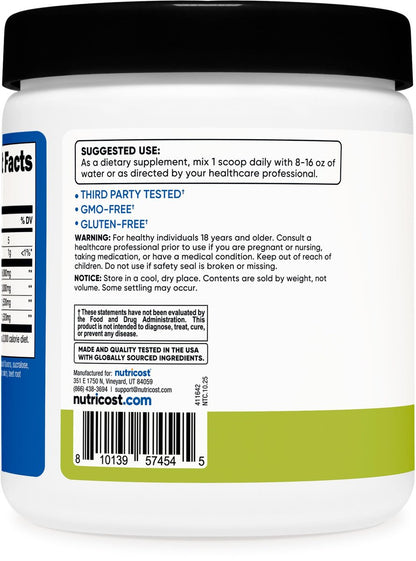 Nutricost BCAA Pulver 2:1:1 (Pfirsich-Birne, 30 Portionen) - Verzweigtkettige Aminosäuren