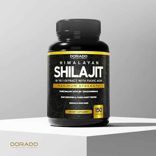 Shilajit Kapseln mit 85+ Spurenelementen (75-Tage-Vorrat, 1000 mg Extrakt pro Portion) – Himalaya-Shilajit für Männer & Frauen mit Fulvinsäure – Laborgeprüft, Vegan, USA-Herstellung