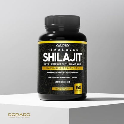 Shilajit Kapseln mit 85+ Spurenelementen (75-Tage-Vorrat, 1000 mg Extrakt pro Portion) – Himalaya-Shilajit für Männer & Frauen mit Fulvinsäure – Laborgeprüft, Vegan, USA-Herstellung