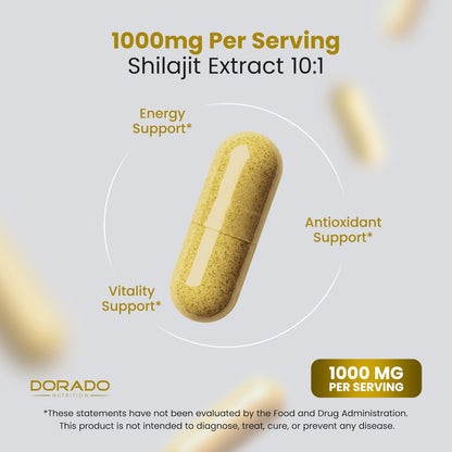 Shilajit Kapseln mit 85+ Spurenelementen (75-Tage-Vorrat, 1000 mg Extrakt pro Portion) – Himalaya-Shilajit für Männer & Frauen mit Fulvinsäure – Laborgeprüft, Vegan, USA-Herstellung