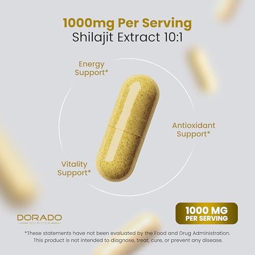 Shilajit Kapseln mit 85+ Spurenelementen (75-Tage-Vorrat, 1000 mg Extrakt pro Portion) – Himalaya-Shilajit für Männer & Frauen mit Fulvinsäure – Laborgeprüft, Vegan, USA-Herstellung