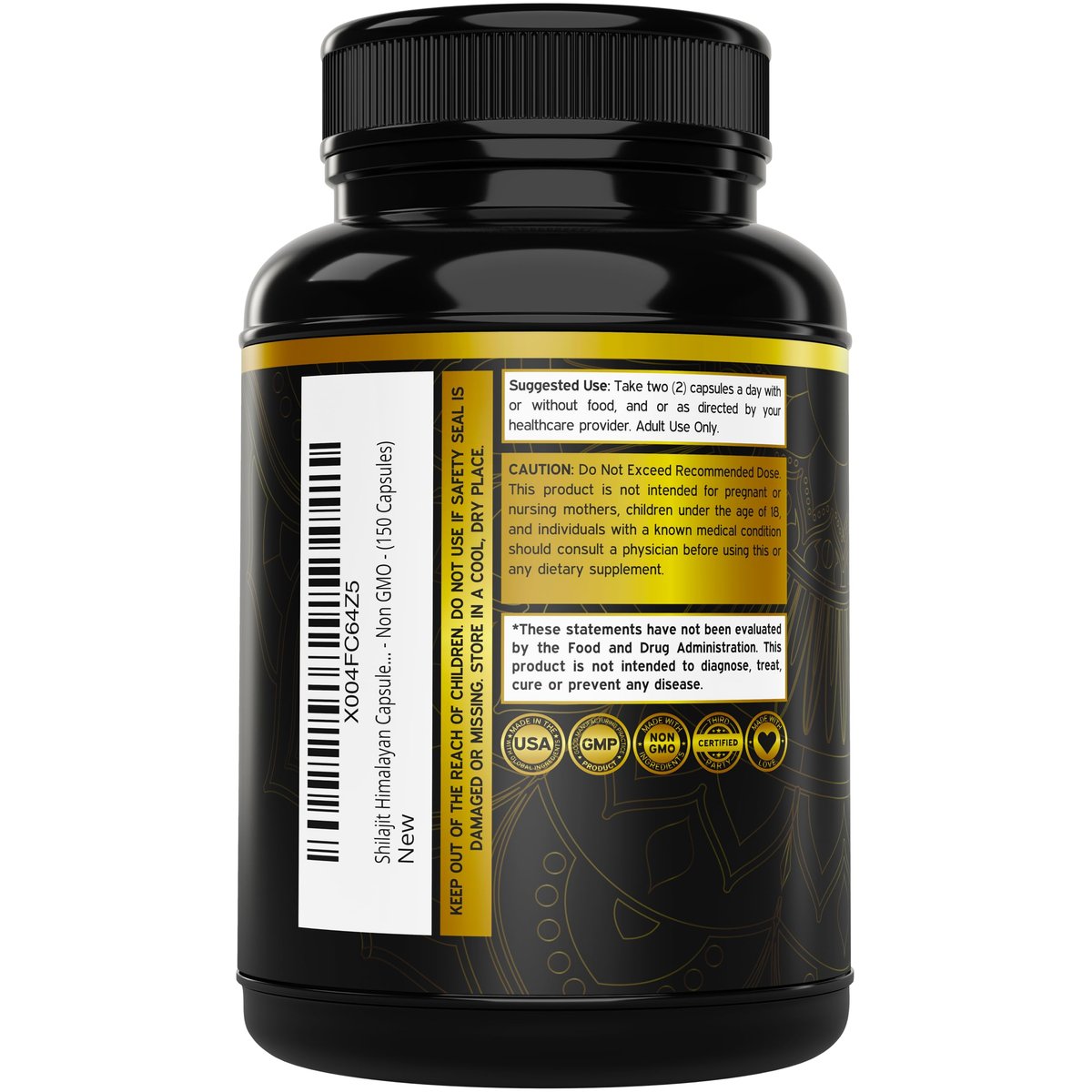 Shilajit Kapseln mit 85+ Spurenelementen (75-Tage-Vorrat, 1000 mg Extrakt pro Portion) – Himalaya-Shilajit für Männer & Frauen mit Fulvinsäure – Laborgeprüft, Vegan, USA-Herstellung