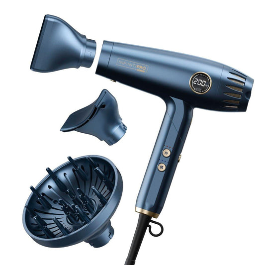 Infiniti PRO by CONAIR DigitalAIRE 2.0 Haartrockner – 1875W Ionen-Haartrockner mit Diffusor, bis zu 5x mehr Geschwindigkeit und 90.000 U/min für fortschrittliche Trockenleistung, Blau