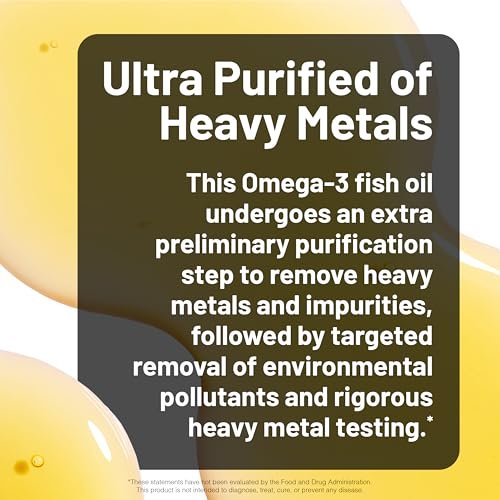 NatureWise Ultra Omega 3 Fischöl 2200 mg – 1300 mg Omega-3 - Triglyceridform - Zitronengeschmack - Wild gefangenes Fischöl + EPA & DHA - Burpless, Nicht-GVO - 60 Weichkapseln [1-Monatsvorrat]