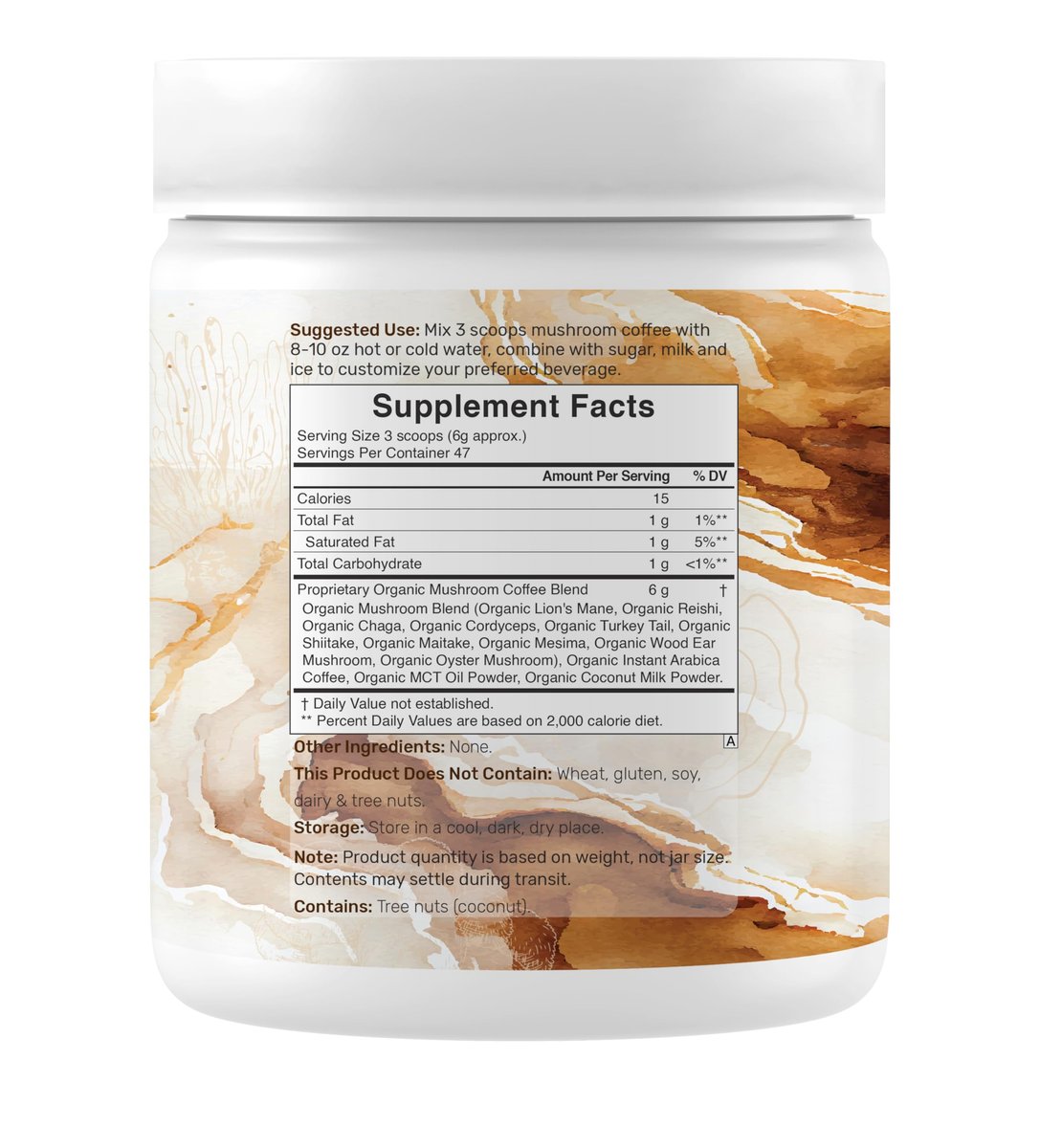 Bio Pilz Kaffee, 10oz – 10 Adaptogene Pilze mit Arabica Kaffee + MCT-Öl für glatten Geschmack – Truthahnschwanz, Löwenmähne, Cordyceps, Chaga, Reishi – Immun-, Energie- & Gehirnunterstützung