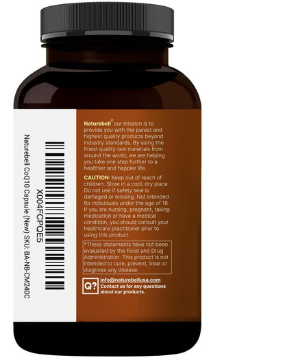 NatureBell CoQ10 100mg mit Omega 3, 240 Kapseln | Stabile, hochabsorbierbare Form – Antioxidantien-Unterstützung für Herz- & Energiegesundheit – Extra starkes Coenzym Q10