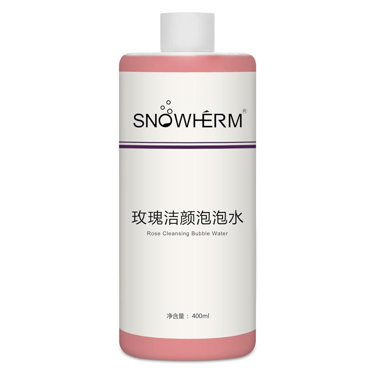 ELitzia Oxygen Bubble Machine Special 400ml/13,5 Fl. Oz. Rosenlösung für Tiefenreinigung, Feuchtigkeitsversorgung und Ölkontrolle – Wasser-Element-Essenz-Blasenflüssigkeit (ETD061, Rose)