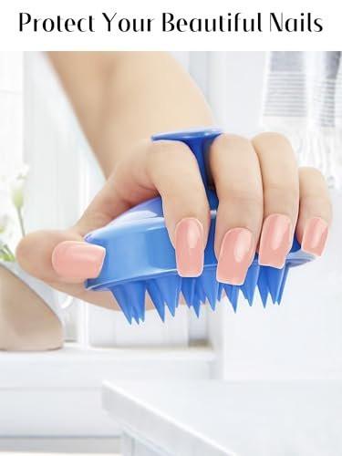 HEETA Shampoo Kopfhautbürste Massager für Haarwachstum, Schuppenentfernung & Peeling – Weiche Silikonborsten – Royal Blue