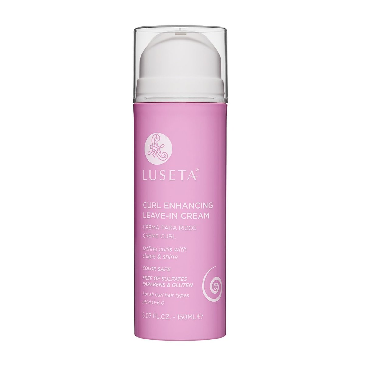 Luseta Curl Defining Cream – Locken definierende Creme für welliges und lockiges Haar, feuchtigkeitsspendend, Frizz-Kontrolle, Glanz, sulfatfrei, 150 ml