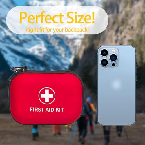 Prelady 138-teiliges Mini-Erste-Hilfe-Set in Reisegröße – TSA-zugelassenes kleines Erste-Hilfe-Set für Auto, Wandern und Zuhause, kompaktes Reise-Medizinset