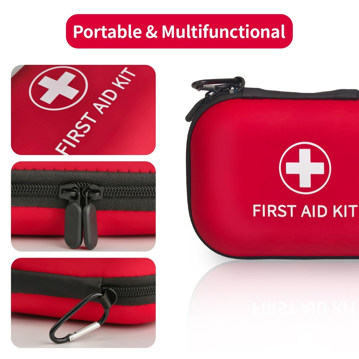 Prelady 138-teiliges Mini-Erste-Hilfe-Set in Reisegröße – TSA-zugelassenes kleines Erste-Hilfe-Set für Auto, Wandern und Zuhause, kompaktes Reise-Medizinset