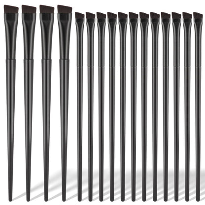 16 Stück ultrafeine abgewinkelte Augenbrauen-Pinsel – Präzisions-Eyeliner- und Augenbrauen-Tönungspinsel für professionelles Make-up