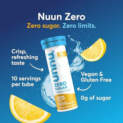 Nuun Zero Sugar Hydration Electrolyte Tablets – Mixed Citrus 4er-Pack (40 Portionen) – Natrium, Kalium, Chlorid, Calcium, Magnesium – Zuckerfrei, Glutenfrei, Vegan